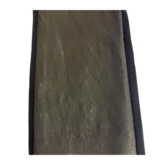 AKRIS PUNTO Fancy Lamb Nappa Leather Trousers Navy Blue/Black & Ponte Knit Sz 10 - Picture 5 of 8